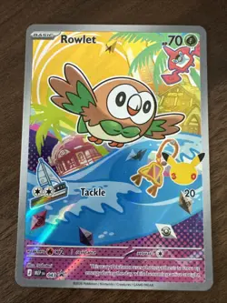 Pokemon Rowlet 043 First Starter 30th Anniversary Promo Holo - Image 1