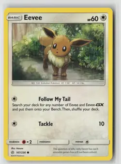 Eevee 167/236 Common Cosmic Eclipse Pokemon Near Mint - Image 1