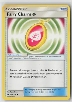 Fairy Charm Grass 174/214 Uncommon Lost Thunder Pokemon Moderately Played - Image 1