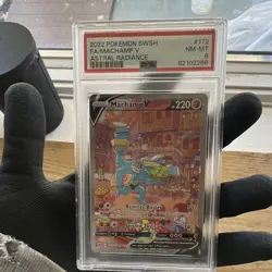 Pokemon Machamp V Alt Full Art 172/189 Astral Radiance Holo PSA 8 - Image 4