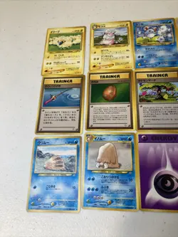 Japanese Pokemon TCG Lot Neo Genesis Gilgar Shuckle Marill Piloswine Noctowl 90s - Image 2