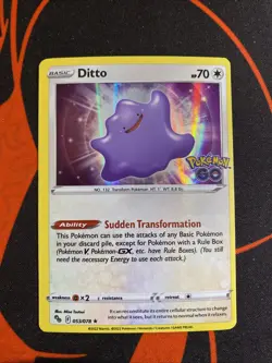 Ditto 053/078 Holo Rare Pokemon GO Pokemon Holo Near Mint - Image 1