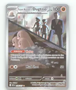 TEAM ROCKET'S DUGTRIO ILLUSTRATION RARE ASCENDED HEROES POKEMON HOLO NEAR MINT - Image 1