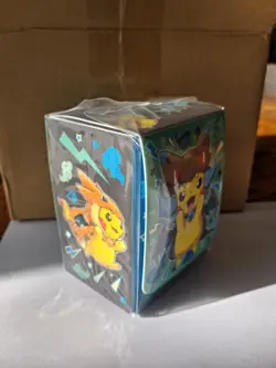 Mega Charizard X Poncho Pikachu Deck Box Pokemon - Image 2