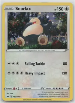 Snorlax (Cosmos Holo) 140/202 Holo Promo Blister Exclusives Pokemon LP - Image 1