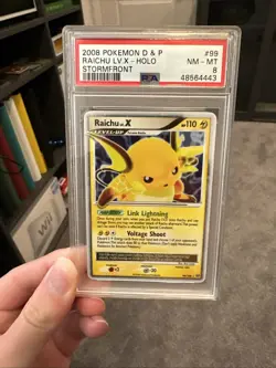 Pokemon Raichu Lv.X Stormfront Holo Ultra Rare #99 PSA 8 - Image 1