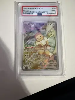 2025 POKEMON SVP EN-SV BLACK STAR PROMO PRISMATIC EVOLUTIONS ETB 173 EEVEE PSA 9 - Image 1