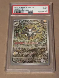 Pokemon Surging Sparks ETB Black Star Promo Magneton (PSA 9) - Image 1