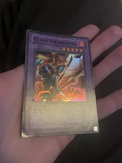 Original Print Flame Swordsman LOB-003 Unlimited Super Rare Yugioh MP - Image 3
