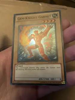 | Yugioh Gem-Knight Garnet HA05-EN001 1st Edition Super Rare NM - Image 1