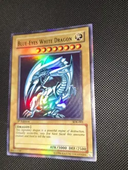 2002 Yugioh SDK-001 Blue-Eyes White Dragon Ultra Rare 1st Edition Near Mint (AE) - Image 3