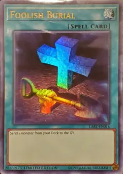 Yugioh! LP Foolish Burial - LART-EN016 - Ultra Rare - Limited Edition Lightly Pl - Image 1