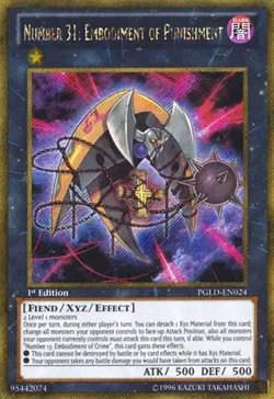Yugioh! LP Number 31: Embodiment of Punishment - PGLD-EN024 - Gold Secret Rare - - Image 1