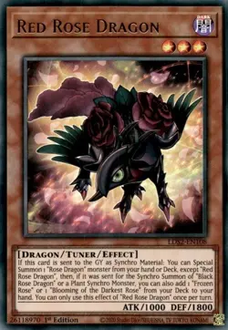 Yugioh! LP Red Rose Dragon - LDS2-EN108 - Ultra Rare - 1st Edition Lightly Playe - Image 1