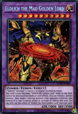 Yugioh! LP Eldlich the Mad Golden Lord - BLVO-EN040 - Secret Rare - 1st Edition - Image 1