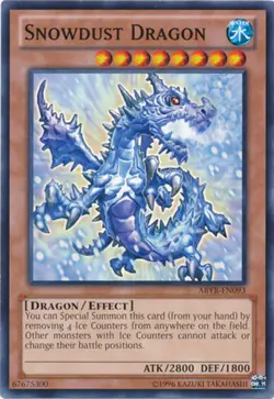 Yugioh! LP Snowdust Dragon - ABYR-EN093 - Common - Unlimited Edition Lightly Pla - Image 1