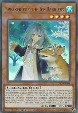 Yugioh! LP Speaker for the Ice Barriers - SDFC-EN003 - Ultra Rare - 1st Edition - Image 1