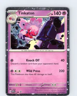 Pokemon TCG Tinkaton Black Star Promo SVP 140 Cosmos Holo Promo Card NM - Image 1