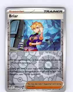 Pokemon TCG Briar S&V Stellar Crown 132/142 Reverse Holo Uncommon Card NM - Image 1