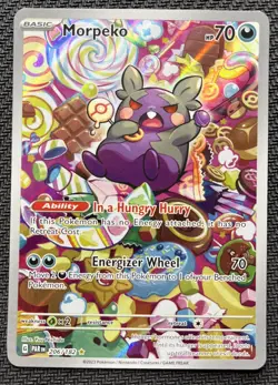 Morpeko IR Paradox Rift 206/182 Illustration Rare Art PAR EN Pokemon Card 2023 - Image 1