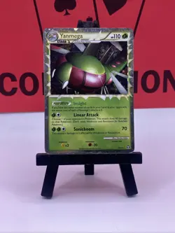 Yanmega 98/102 SWIRL Prime Holo Rare Vintage Pokemon Card Triumphant HGSS MP - Image 2