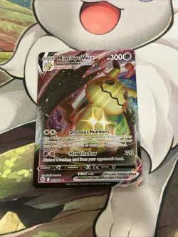 Pokemon TCG Mimikyu VMAX Holo Ultra Rare Card 069/172 Brilliant Stars - Image 1