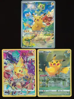 Pokemon Card lot - 3 Pikachu Cards - Pikachu Promo #027 + Crown Zenith - 3 Cards - Image 1