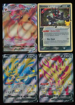 Pokemon Sword & Shield Promo Lot! Greninja Gold Star - EEVEE- Zacian+ 4 Card lot - Image 1