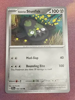 Journey Together Basic Galarian Stunfisk Common Normal Card 106/159 - Image 1
