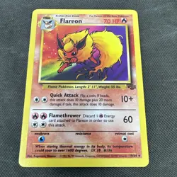 Flareon 19/64 Jungle Non-Holo Rare WOTC Vintage Pokemon Card 1999 Near Mint NM - Image 1