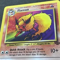 Flareon 19/64 Jungle Non-Holo Rare WOTC Vintage Pokemon Card 1999 Near Mint NM - Image 2