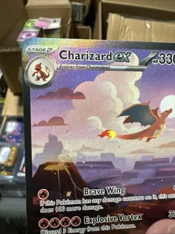 Pokemon Charizard EX Holo Full Art TCG Card 199/165 Scarlet & Violet 151 Series - Image 3