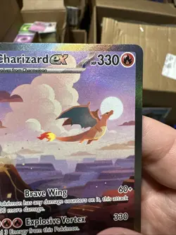 Pokemon Charizard EX Holo Full Art TCG Card 199/165 Scarlet & Violet 151 Series - Image 4