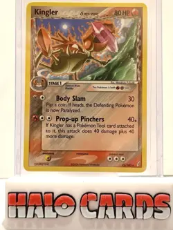 PACK FRESH Kingler 22/100 EX Crystal Guardians Rare Pokemon Card Regular W10 - Image 1