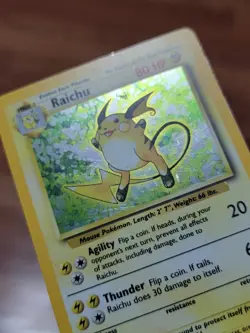 LP! Raichu 14/102 - Base Set Unlimited - WOTC Holo Rare Pokemon Card - Vintage - Image 2