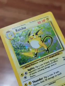 LP! Raichu 14/102 - Base Set Unlimited - WOTC Holo Rare Pokemon Card - Vintage - Image 3