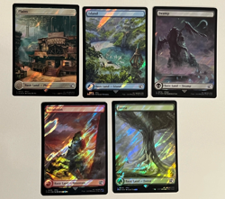 Surge Foil Full Art Lands SET of 5 MTG Final Fantasy Collector's Commander FIN - Image 1