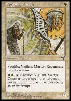 MTG Magic the Gathering Vigilant Martyr (45/351) Mirage LP - Image 1