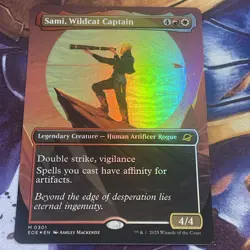 Sami, Wildcat Captain Borderless Foil - EOE 0 - NM - MTG Magic - Image 1