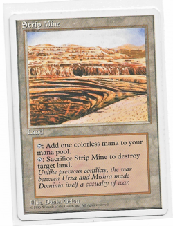 Magic the Gathering ~ MTG ~ 1x Strip Mine ~ Fourth Edition ~ 4Ed ~ M/NM - Image 1