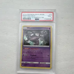 The Pokemon Company Mewtwo 075/214 Cracked Ice Holo Deck Exclusive PSA 9 - Image 1