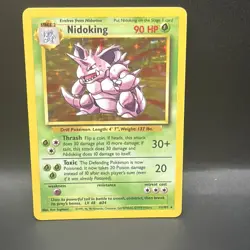 Pokemon TCG Nidoking Base Set 11/102 Holo Unlimited Holo Rare - Image 1