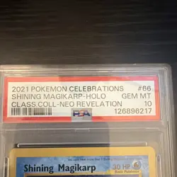 Shining Magikarp 66/64 Celebrations Classic Collection Holo PSA 10 - Image 3