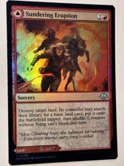 MTG - Sundering Eruption Volcanic Fissure Modern Foil Horizons 3 Near Mint - Image 1