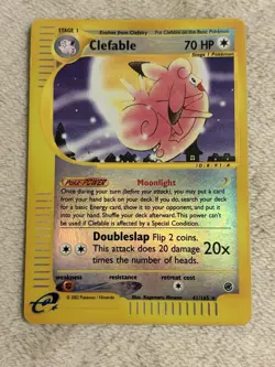 Pokemon TCG Clefable 041/165 Expedition Reverse Holo Rare English Stage 1 70HP - Image 1