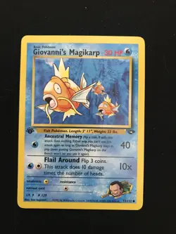 Giovanni's Magikarp 73/132 Common Gym Challenge Pokemon 1st Edition NM- - Image 1