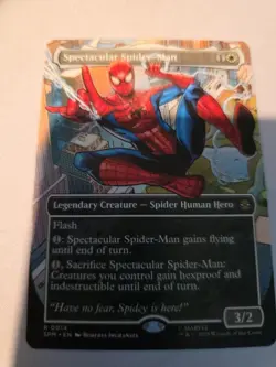 MTG Spectacular Spider-Man Borderless Full Art Marvel's Spider-Man Ships Next Da - Image 1