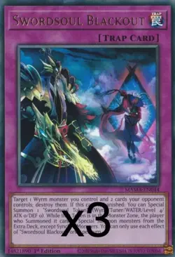 3X Yugioh Swordsoul Blackout MAMA-EN044 Ultra Rare 1st Edition NM - Image 1