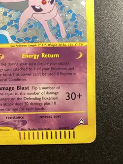 Pokemon Card-Espeon-Aquapolis-Holo-H9/H32-ENG-LP-Swirl - Image 5