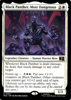 Black Panther, Most Dangerous 584 Commander: Marvel Super Heroes MTG NM - Image 1
